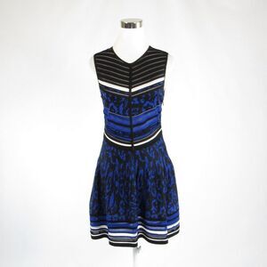 Roberto Cavalli black blue dress 10